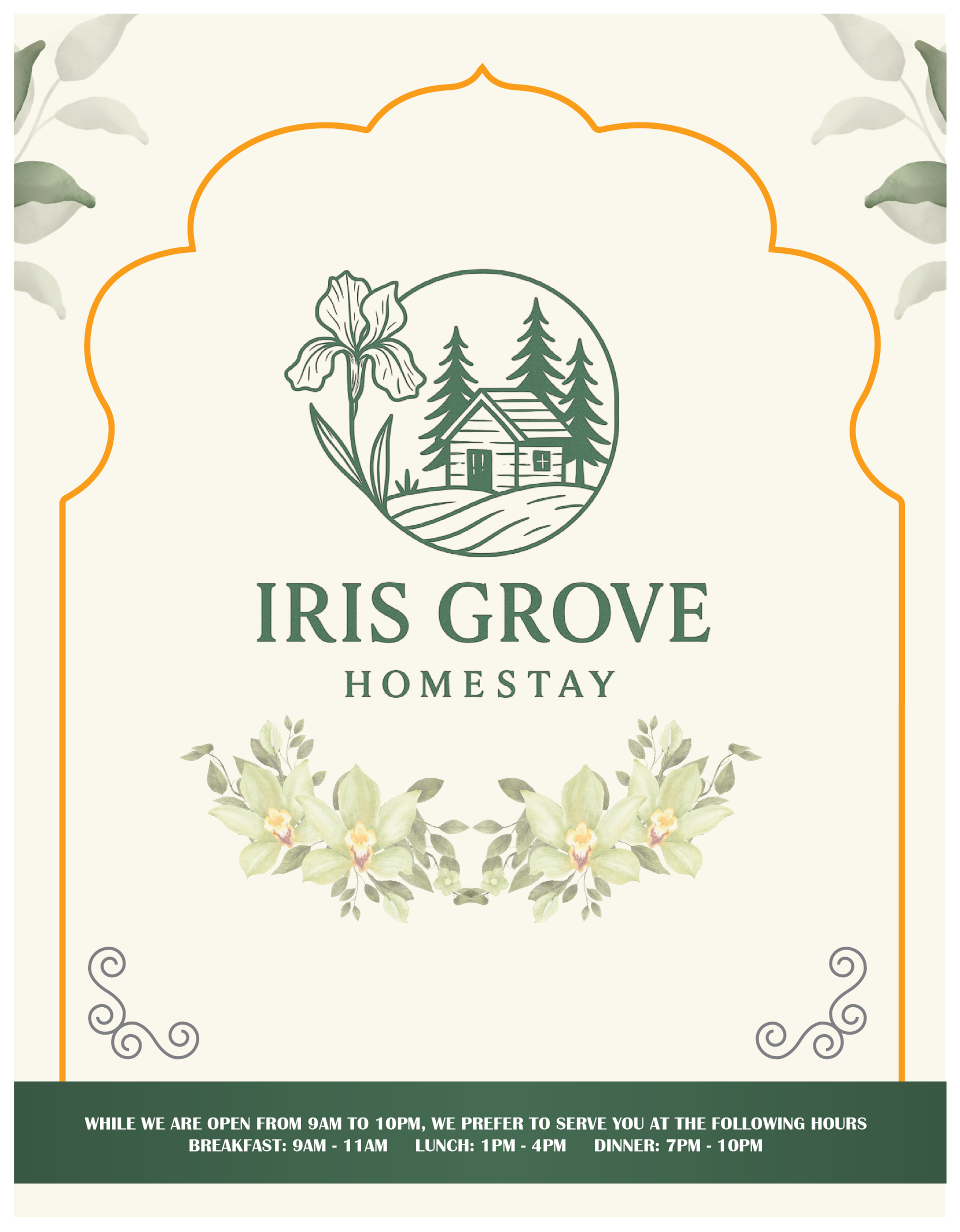 Menu Cover – Iris Grove Hartola