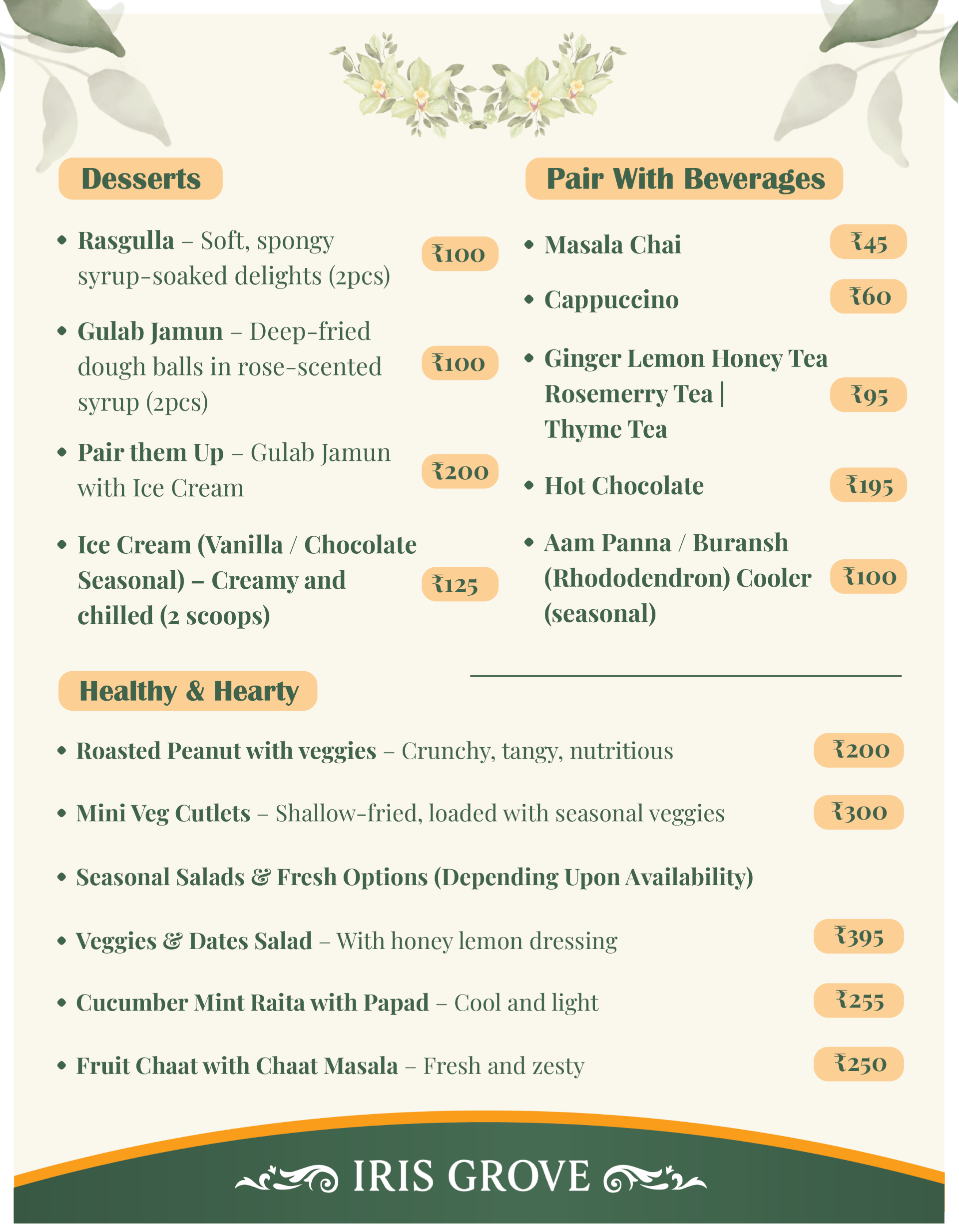 Beverages & Desserts